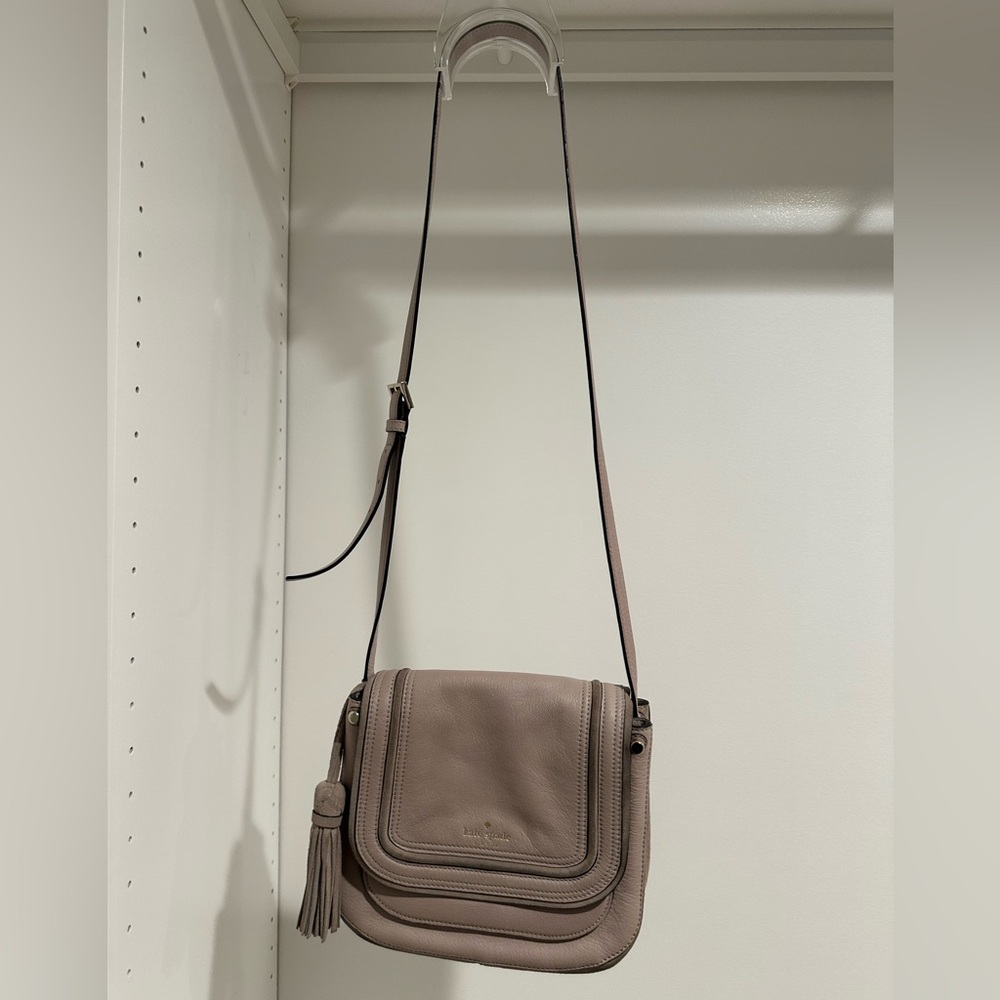 Kate Spade Blush Suede and Leather Crossbody Bag